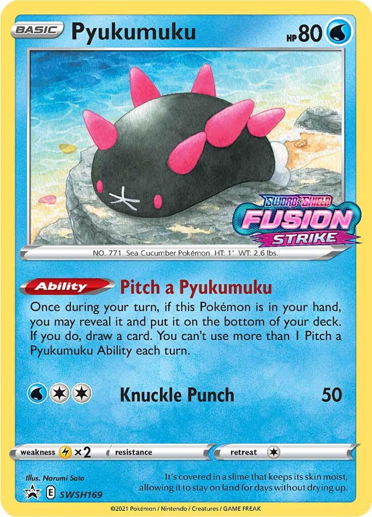 Pyukumuku (SWSH169) (Prerelease Promo) [Sword & Shield: Black Star Promos] | Play N Trade Winnipeg