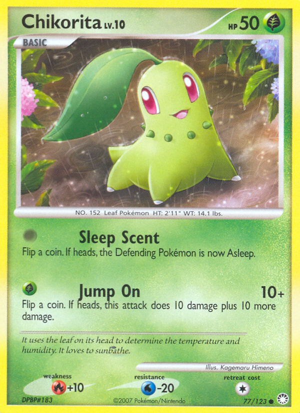 Chikorita (77/123) [Diamond & Pearl: Mysterious Treasures] | Play N Trade Winnipeg