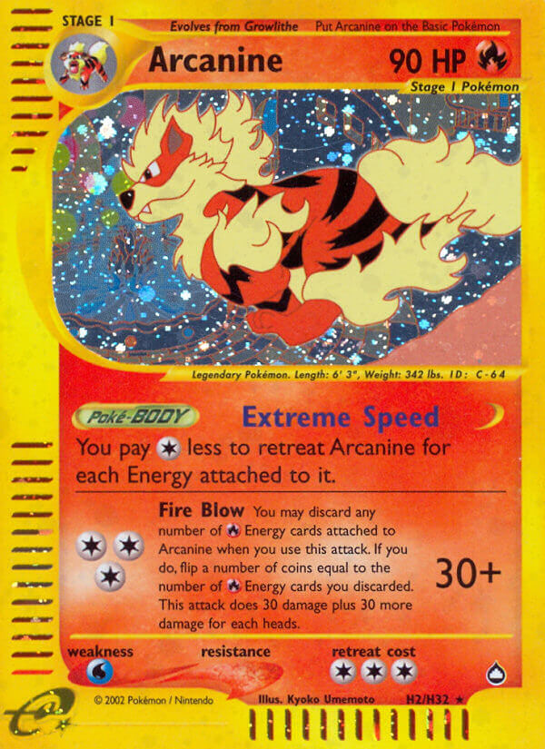 Arcanine (H2/H32) [Aquapolis] | Play N Trade Winnipeg