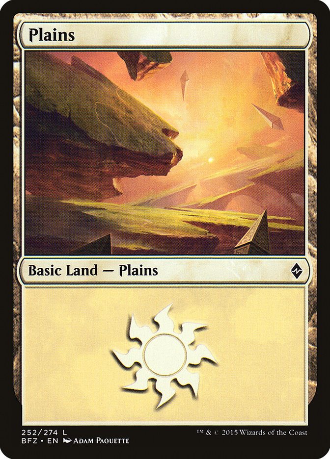 Plains (252a) [Battle for Zendikar] | Play N Trade Winnipeg