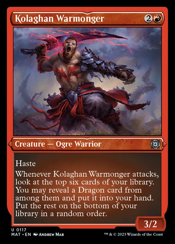 Kolaghan Warmonger (Foil Etched) [March of the Machine: The Aftermath] | Play N Trade Winnipeg