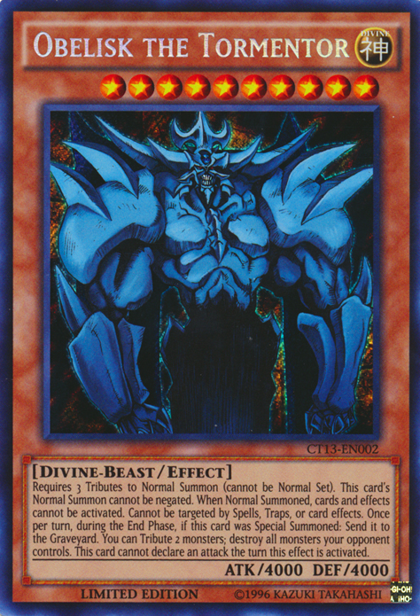 Obelisk the Tormentor [CT13-EN002] Secret Rare | Play N Trade Winnipeg