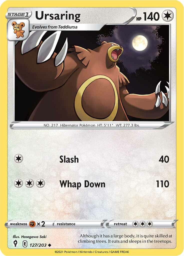 Ursaring (127/203) [Sword & Shield: Evolving Skies] | Play N Trade Winnipeg