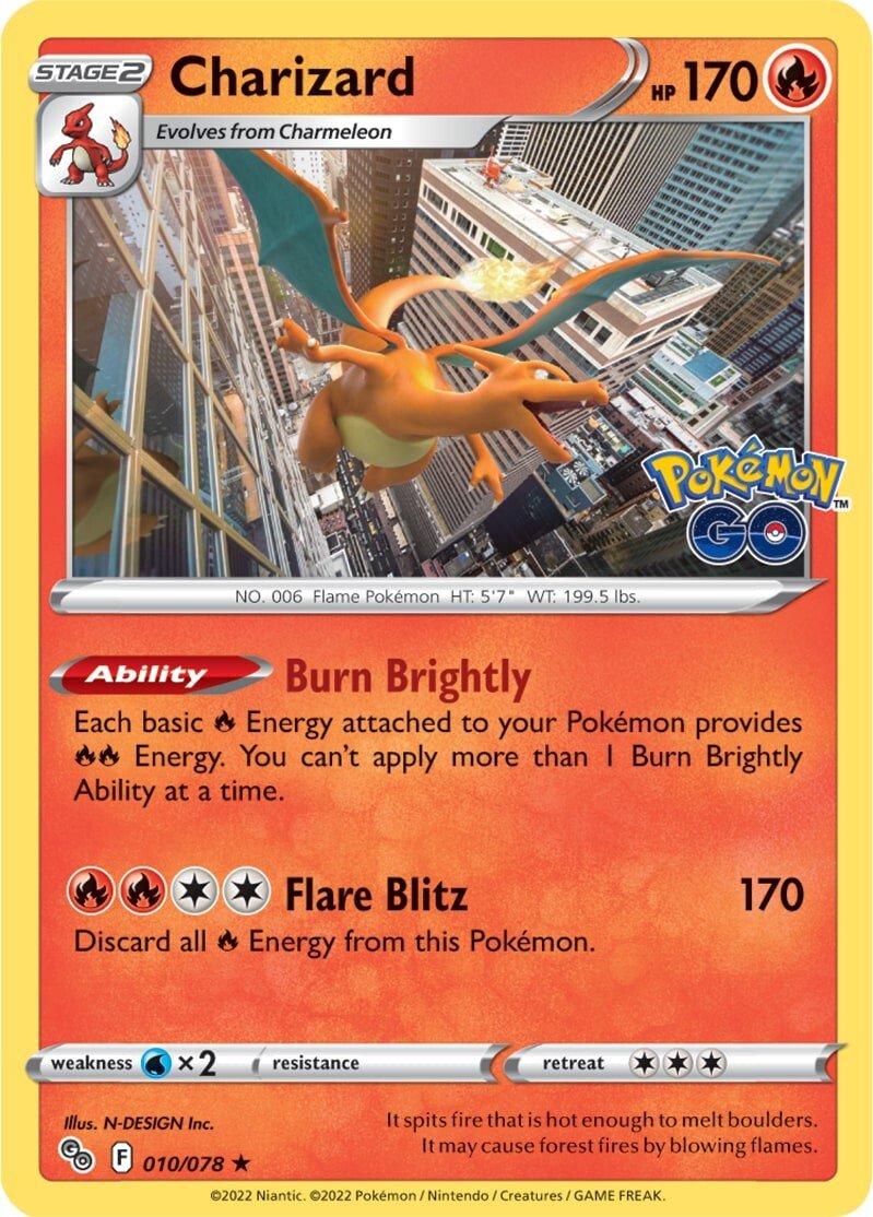 Charizard (010/078) [Pokémon GO] | Play N Trade Winnipeg