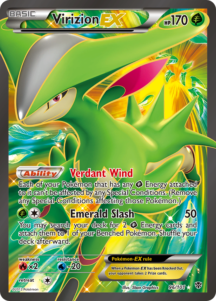 Virizion EX (96/101) [Black & White: Plasma Blast] | Play N Trade Winnipeg