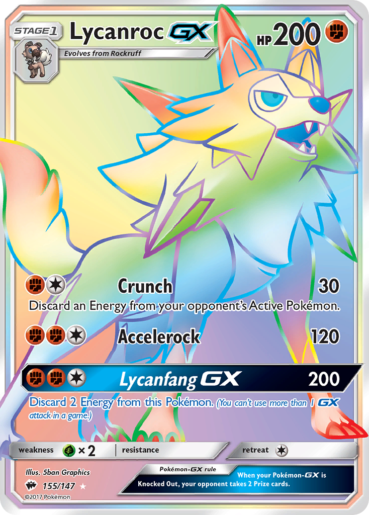 Lycanroc GX (155/147) [Sun & Moon: Burning Shadows] | Play N Trade Winnipeg