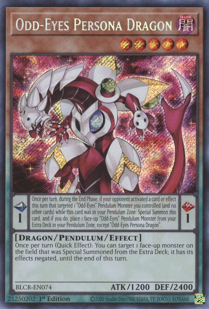 Odd-Eyes Persona Dragon [BLCR-EN074] Secret Rare | Play N Trade Winnipeg