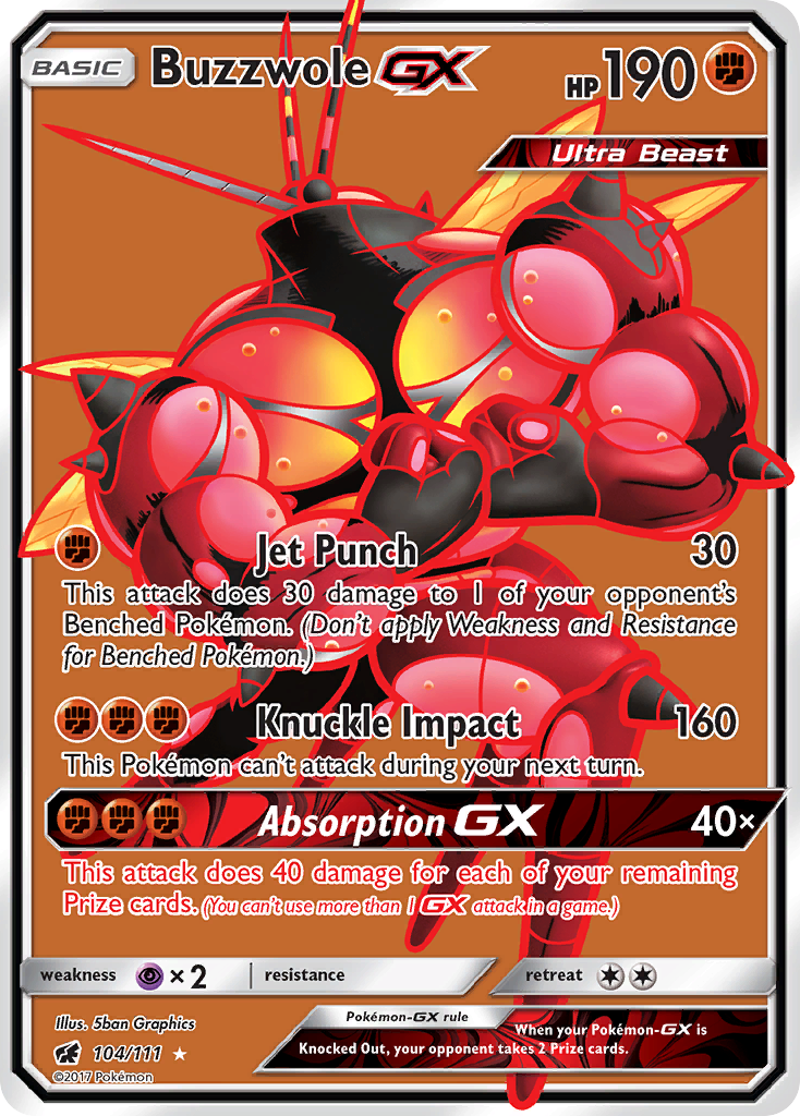 Buzzwole GX (104/111) [Sun & Moon: Crimson Invasion] | Play N Trade Winnipeg