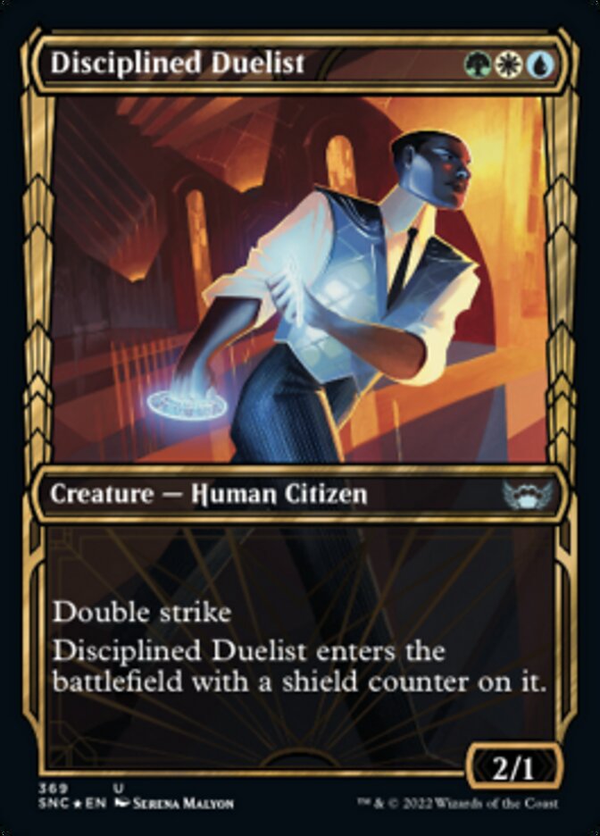 Disciplined Duelist (Showcase Golden Age Gilded Foil) [Streets of New Capenna] | Play N Trade Winnipeg