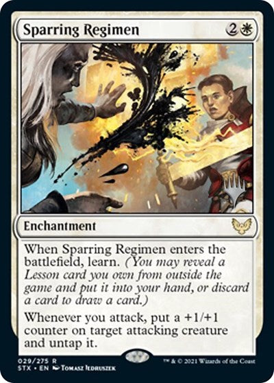 Sparring Regimen (Promo Pack) [Strixhaven: School of Mages Promos] | Play N Trade Winnipeg