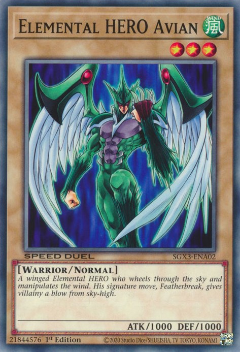 Elemental HERO Avian [SGX3-ENA02] Common | Play N Trade Winnipeg