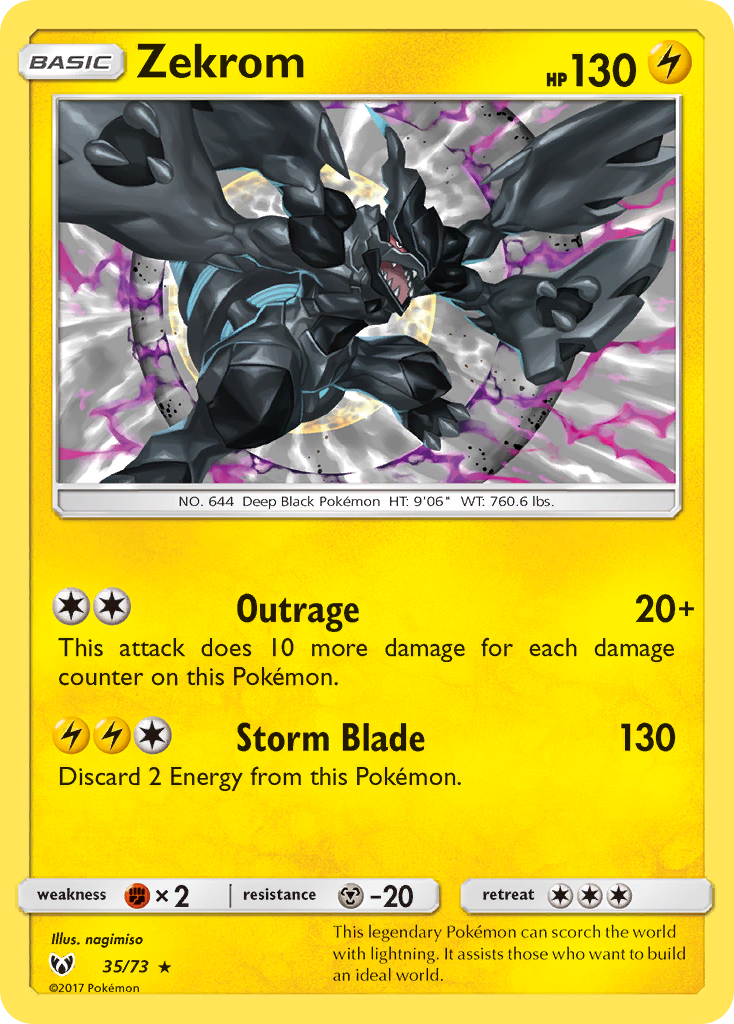 Zekrom (35/73) [Sun & Moon: Shining Legends] | Play N Trade Winnipeg