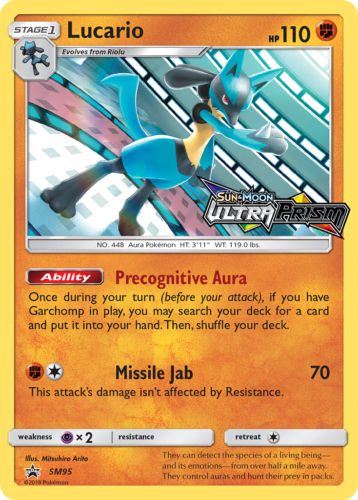 Lucario (SM95) (Prerelease Promo) [Sun & Moon: Black Star Promos] | Play N Trade Winnipeg