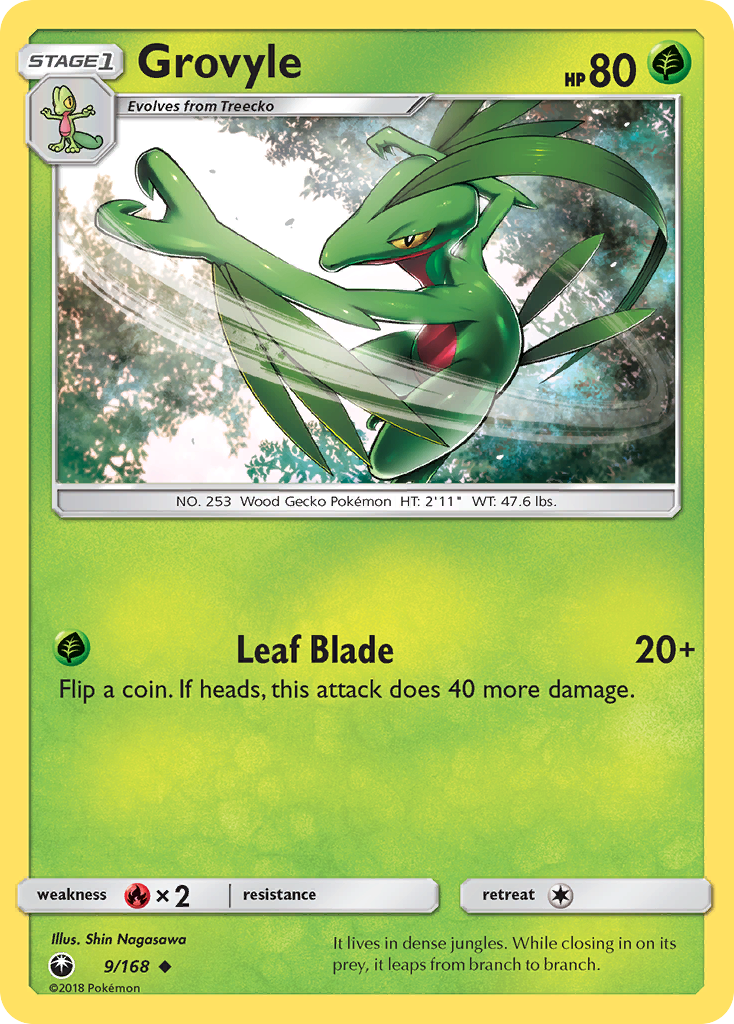 Grovyle (9/168) [Sun & Moon: Celestial Storm] | Play N Trade Winnipeg