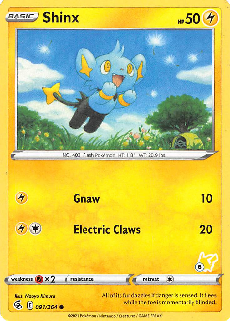 Shinx (091/264) (Pikachu Stamp #6) [Battle Academy 2022] | Play N Trade Winnipeg