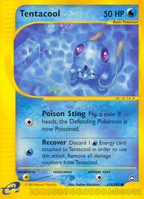 Tentacool (113/147) [Aquapolis] | Play N Trade Winnipeg