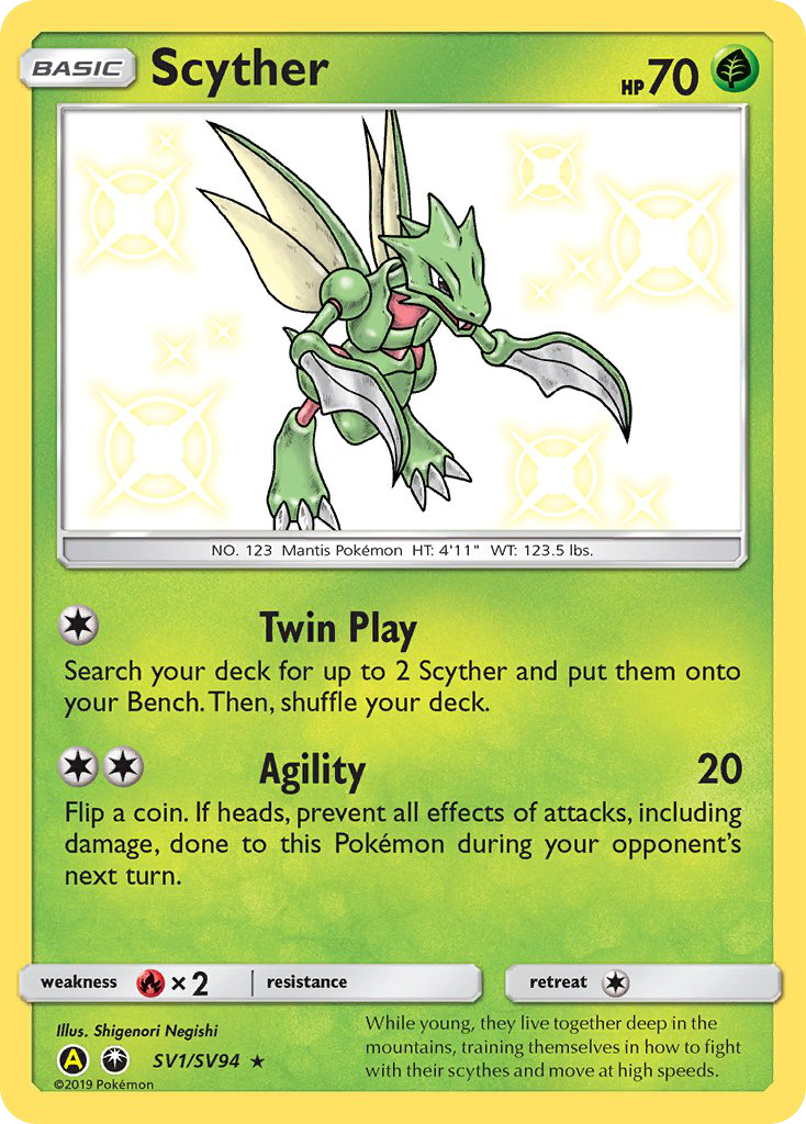 Scyther (SV1/SV94) [Sun & Moon: Hidden Fates - Shiny Vault] | Play N Trade Winnipeg