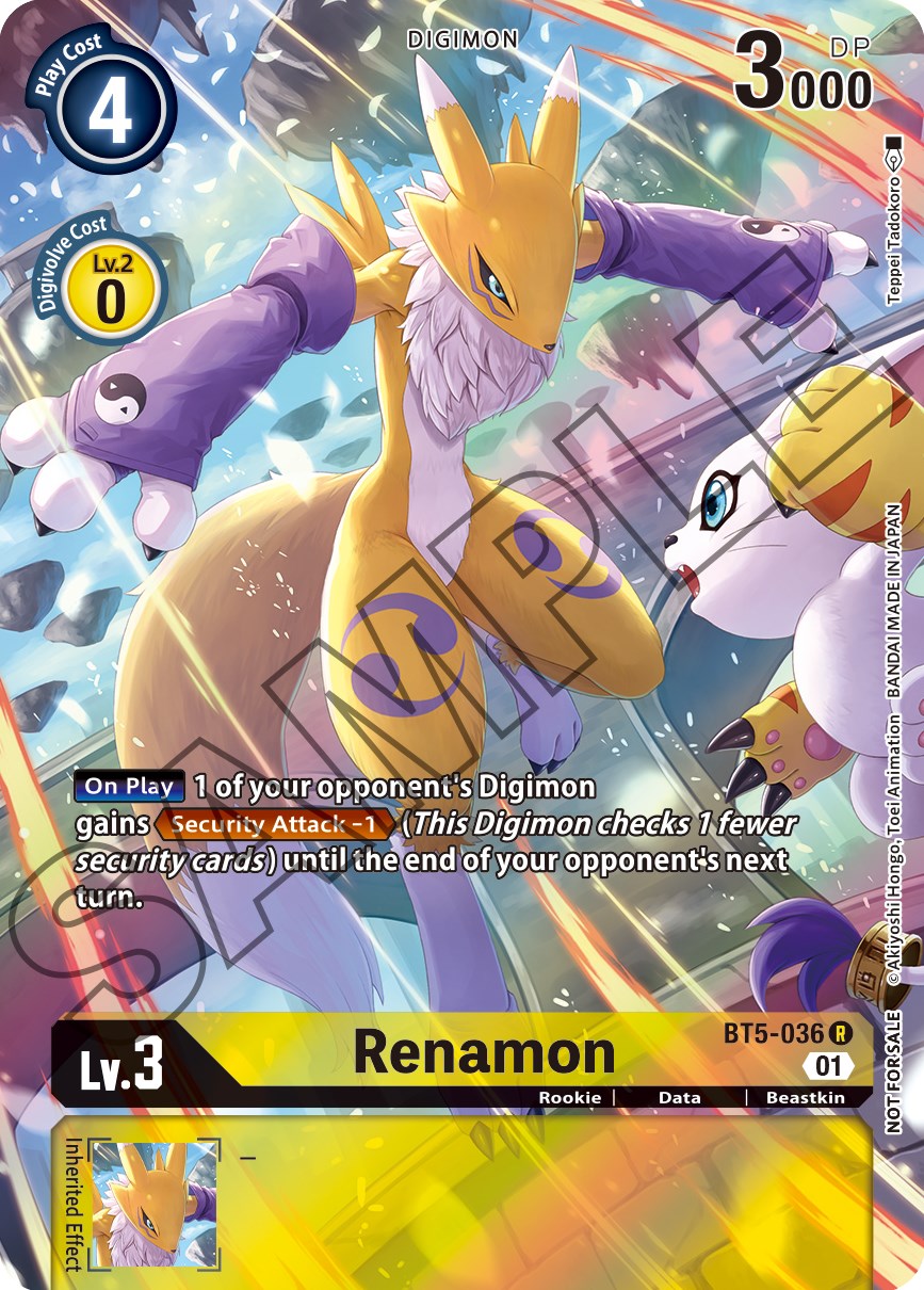 Renamon [BT5-036] (Tamer's Card Set 1) [Battle of Omni Promos] | Play N Trade Winnipeg