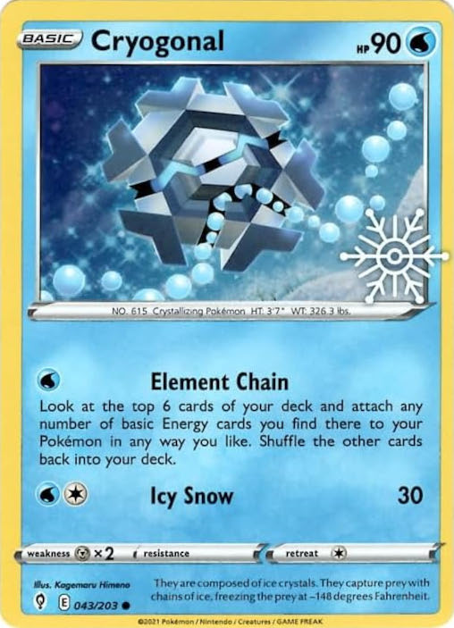 Cryogonal (043/203) (Holiday Calendar) [Sword & Shield: Evolving Skies] | Play N Trade Winnipeg