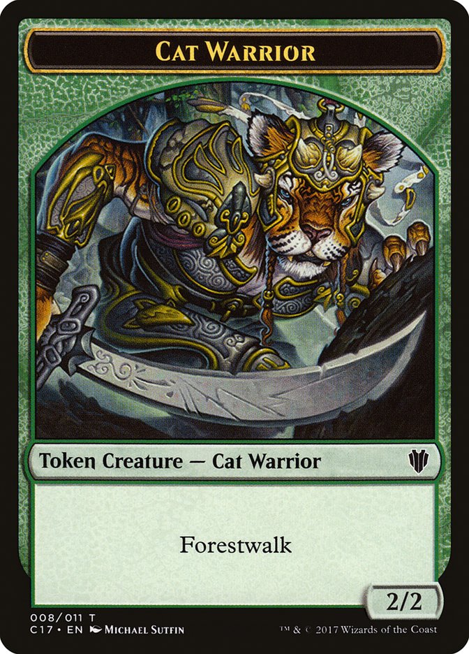 Cat Warrior Token [Commander 2017 Tokens] | Play N Trade Winnipeg