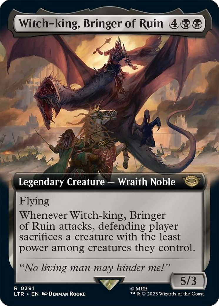 Witch-king, Bringer of Ruin (Extended Alternate Art) [The Lord of the Rings: Tales of Middle-Earth] | Play N Trade Winnipeg