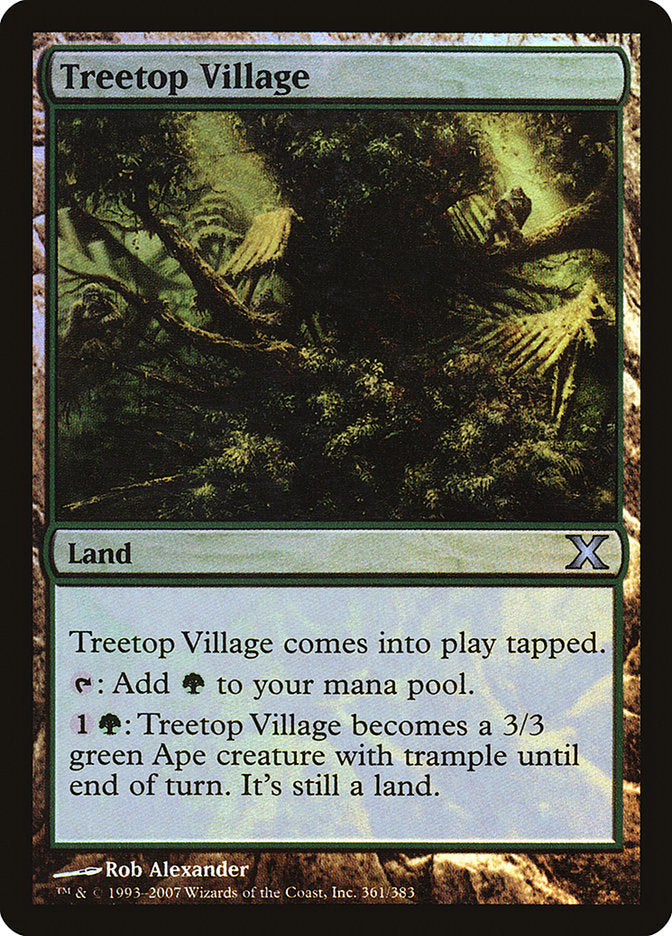 Treetop Village (Premium Foil) [Tenth Edition] | Play N Trade Winnipeg