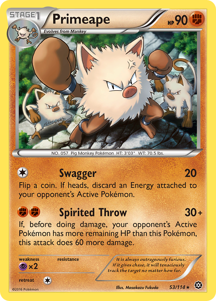 Primeape (53/114) [XY: Steam Siege] | Play N Trade Winnipeg