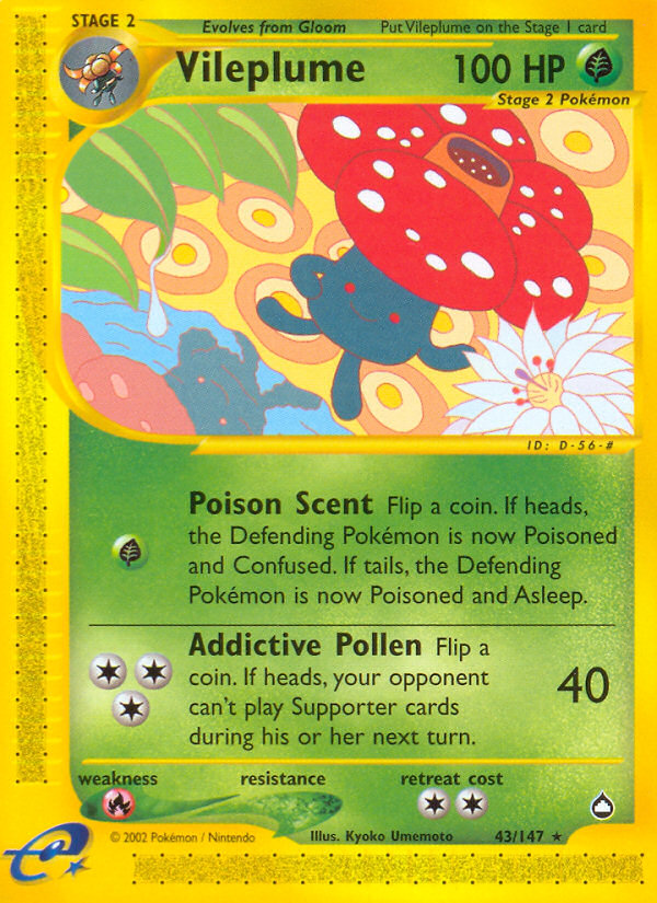 Vileplume (43/147) [Aquapolis] | Play N Trade Winnipeg