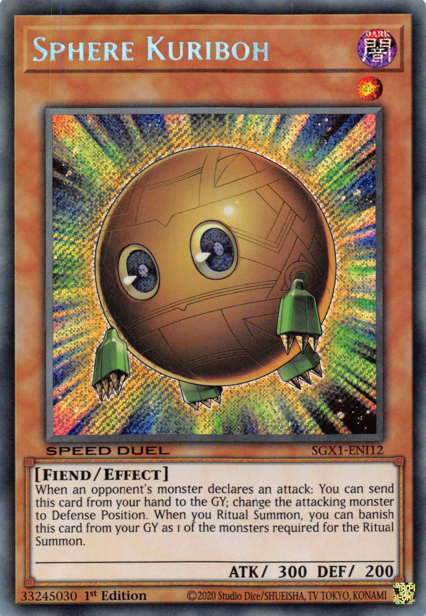 Sphere Kuriboh [SGX1-ENI12] Secret Rare | Play N Trade Winnipeg