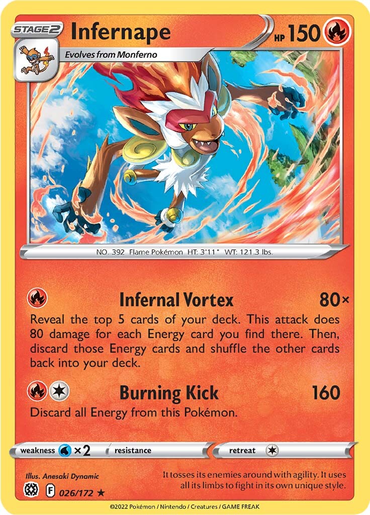 Infernape (026/172) [Sword & Shield: Brilliant Stars] | Play N Trade Winnipeg