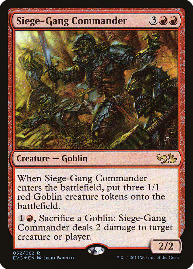 Siege-Gang Commander (Elves vs. Goblins) [Duel Decks Anthology] | Play N Trade Winnipeg