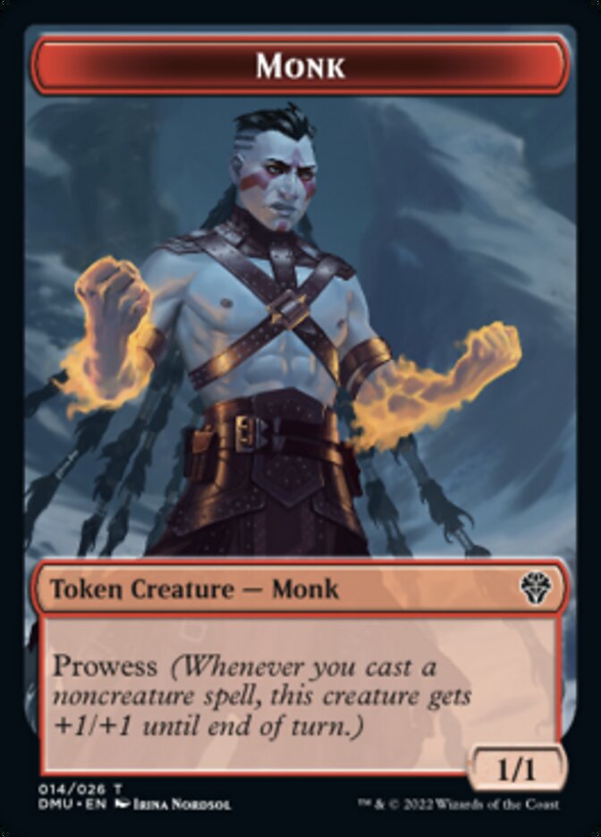 Monk Token [Dominaria United Tokens] | Play N Trade Winnipeg