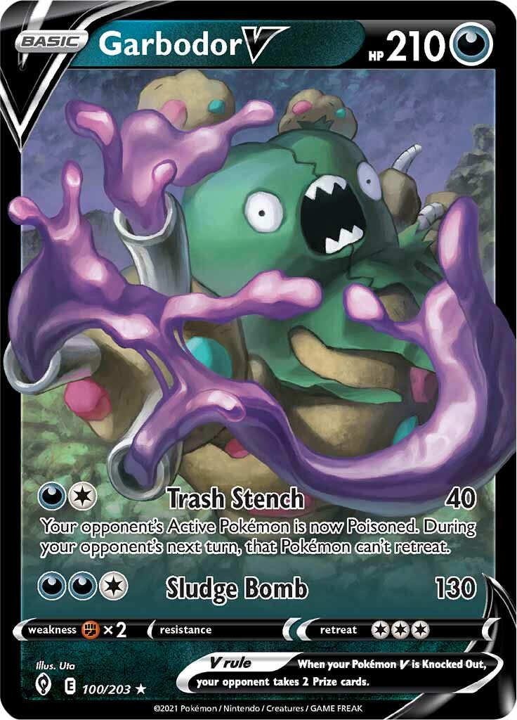 Garbodor V (100/203) [Sword & Shield: Evolving Skies] | Play N Trade Winnipeg