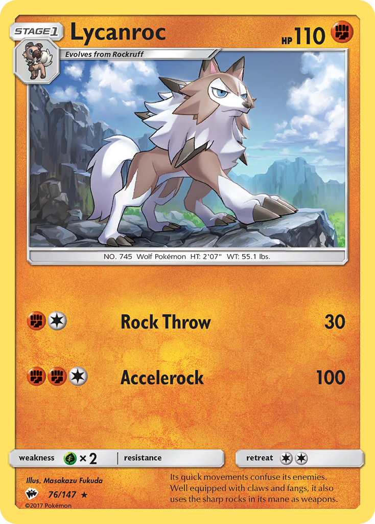 Lycanroc (76/147) [Sun & Moon: Burning Shadows] | Play N Trade Winnipeg