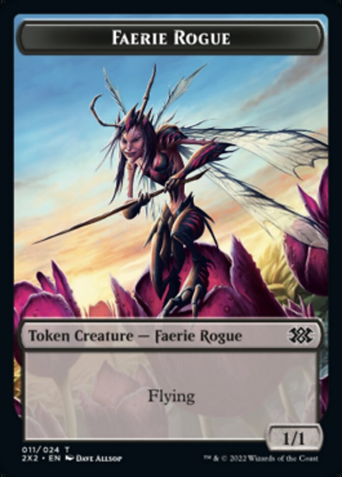 Faerie Rogue // Monk Double-sided Token [Double Masters 2022 Tokens] | Play N Trade Winnipeg