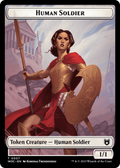 Pirate // Human Soldier Double-Sided Token [Wilds of Eldraine Commander Tokens] | Play N Trade Winnipeg