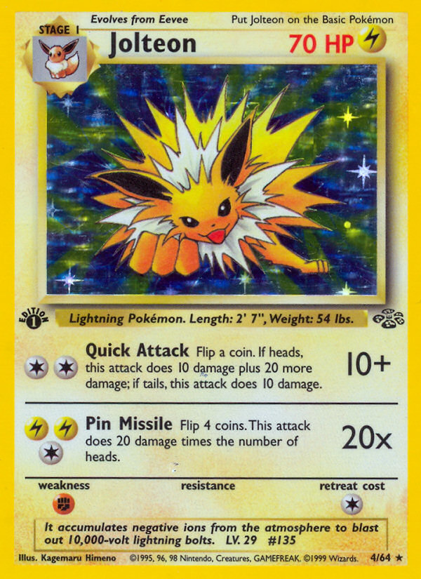 Jolteon (4/64) [Jungle 1st Edition] | Play N Trade Winnipeg