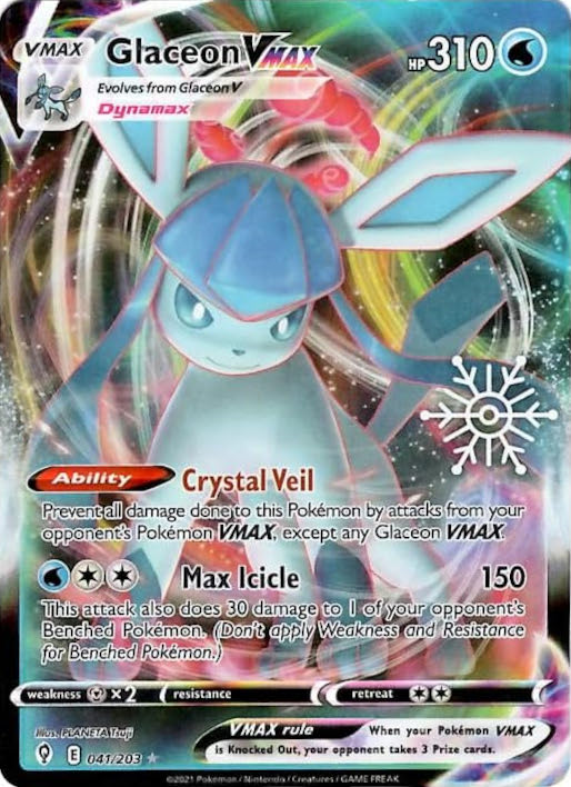 Glaceon VMAX (041/203) (Holiday Calendar) [Sword & Shield: Evolving Skies] | Play N Trade Winnipeg