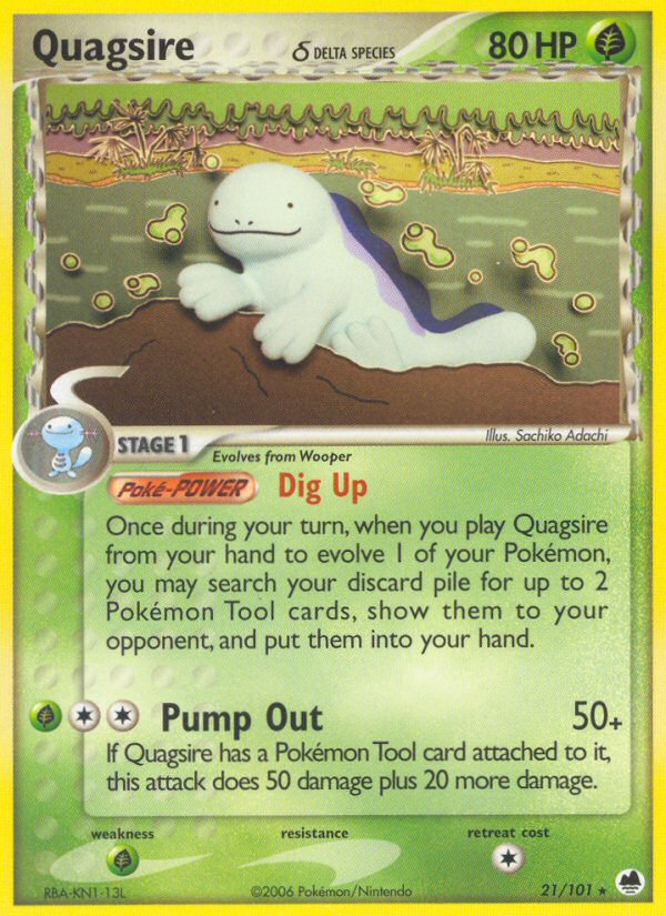 Quagsire (21/101) (Delta Species) [EX: Dragon Frontiers] | Play N Trade Winnipeg