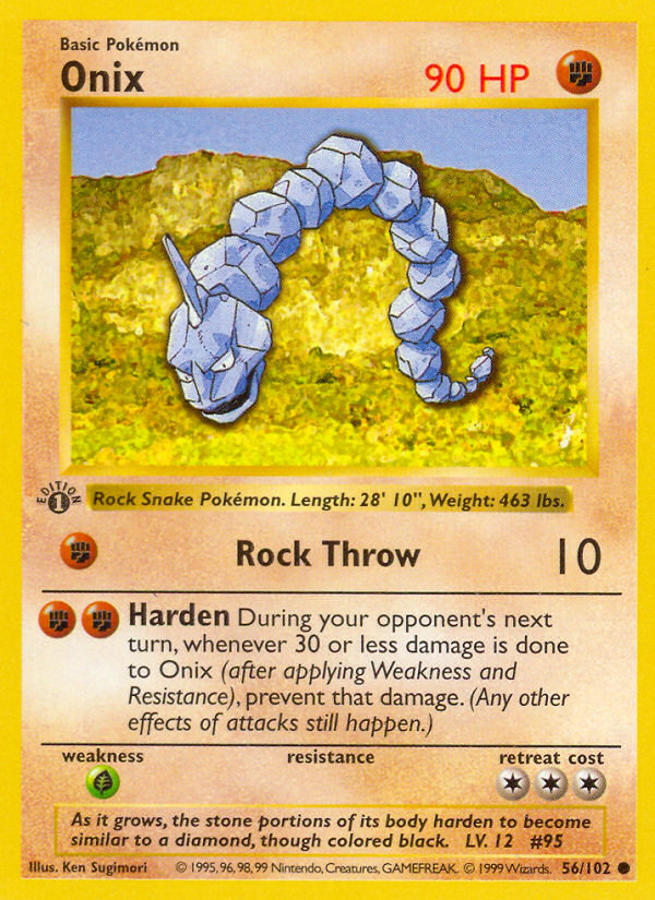 Onix (56/102) (Shadowless) [Base Set 1st Edition] | Play N Trade Winnipeg