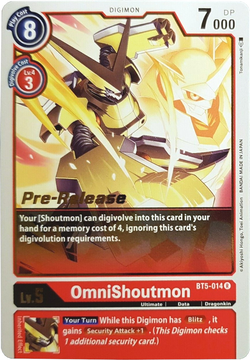 OmniShoutmon [BT5-014] [Battle of Omni Pre-Release Promos] | Play N Trade Winnipeg