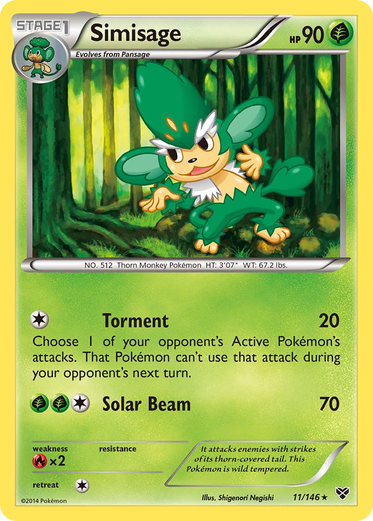 Simisage (11/146) [XY: Base Set] | Play N Trade Winnipeg