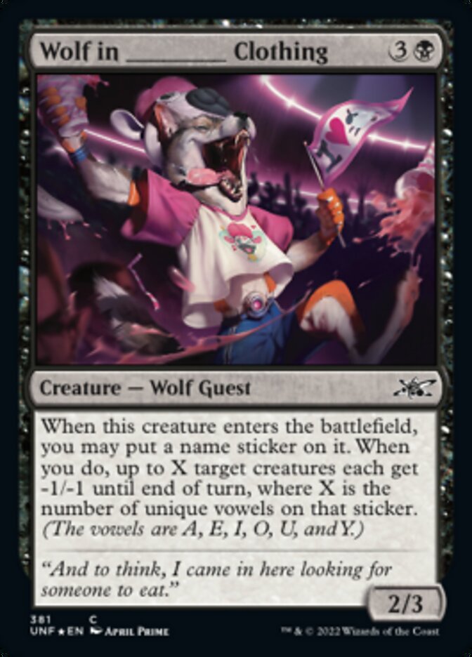 Wolf in _____ Clothing (Galaxy Foil) [Unfinity] | Play N Trade Winnipeg