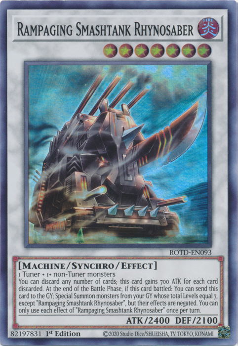 Rampaging Smashtank Rhynosaber [ROTD-EN093] Super Rare | Play N Trade Winnipeg