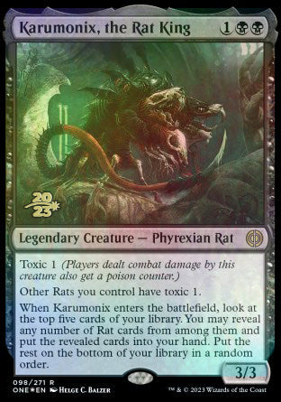 Karumonix, the Rat King [Phyrexia: All Will Be One Prerelease Promos] | Play N Trade Winnipeg