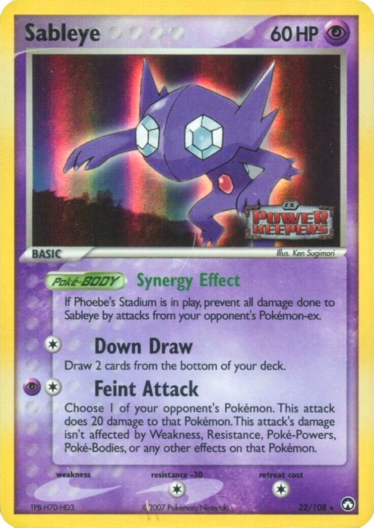 Sableye (22/108) (Stamped) [EX: Power Keepers] | Play N Trade Winnipeg