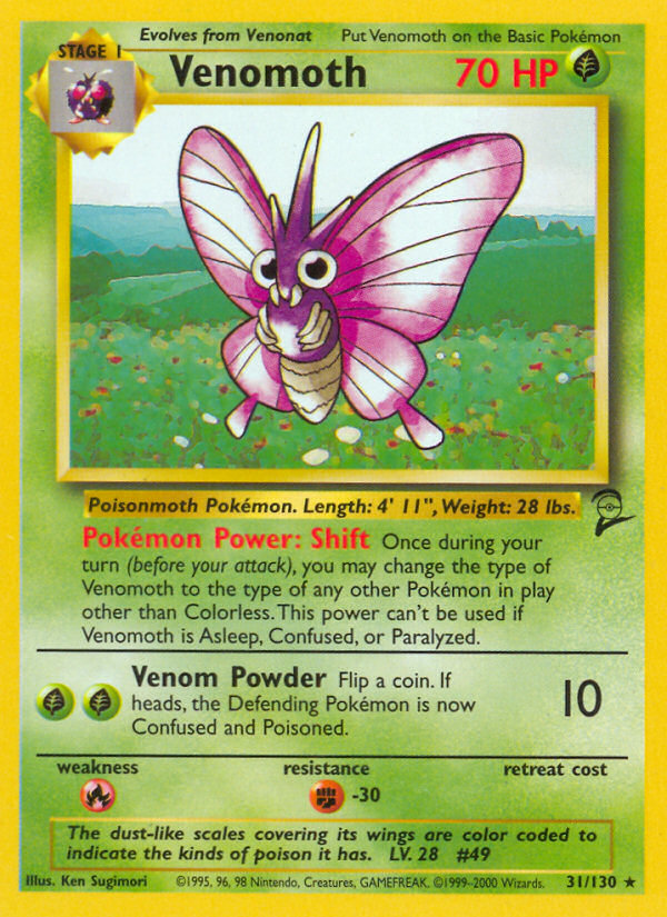 Venomoth (31/130) [Base Set 2] | Play N Trade Winnipeg