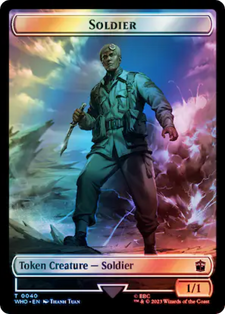 Soldier // Mutant Double-Sided Token (Surge Foil) [Doctor Who Tokens] | Play N Trade Winnipeg