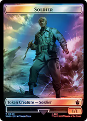 Soldier // Dinosaur Double-Sided Token (Surge Foil) [Doctor Who Tokens] | Play N Trade Winnipeg