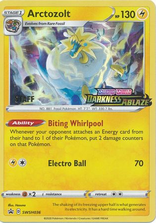 Arctozolt (SWSH036) (Staff Prerelease Promo) [Sword & Shield: Black Star Promos] | Play N Trade Winnipeg